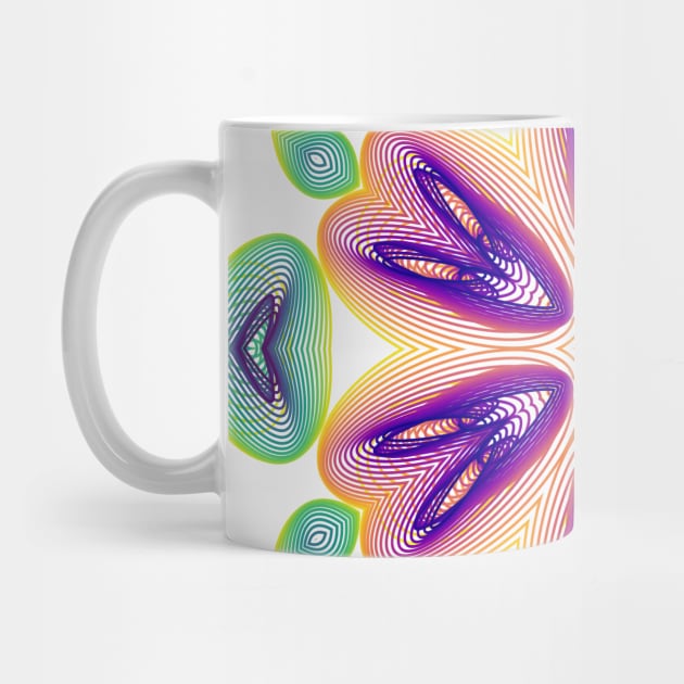 Lotus Kaleidoscope | Harmonograph Green Yellow Purple White by aRtVerse